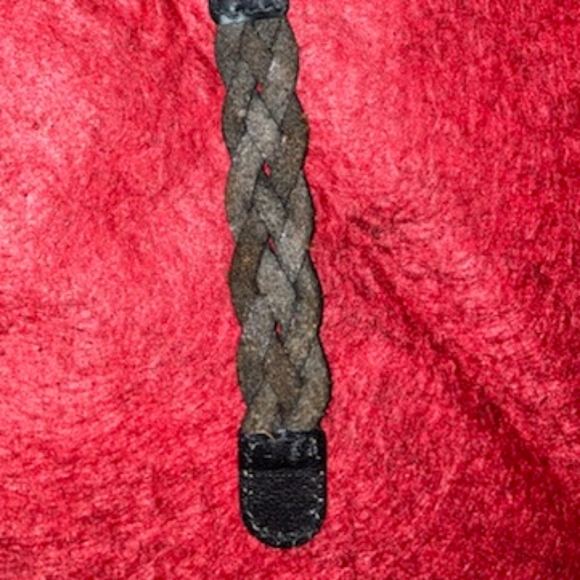 Vintage Fossil Wrist Watch GoldSilver Tone Analog Genuine Leather Band Watch - Picture 3 of 3